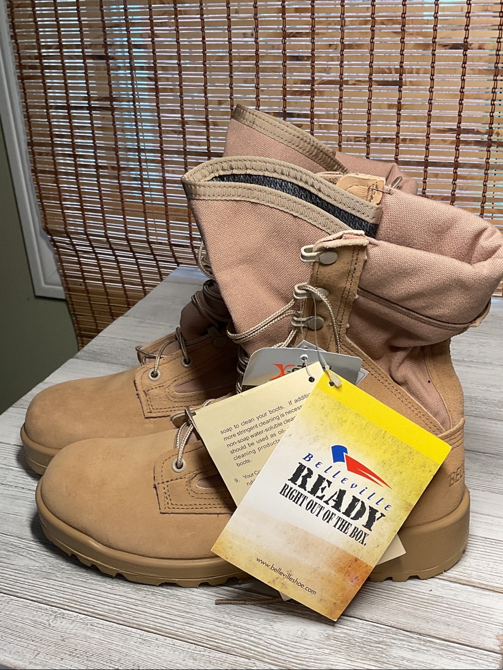 the Belleville 340A Hot Weather Flight and Combat Vehicle Boots size 7.5W 340DES
